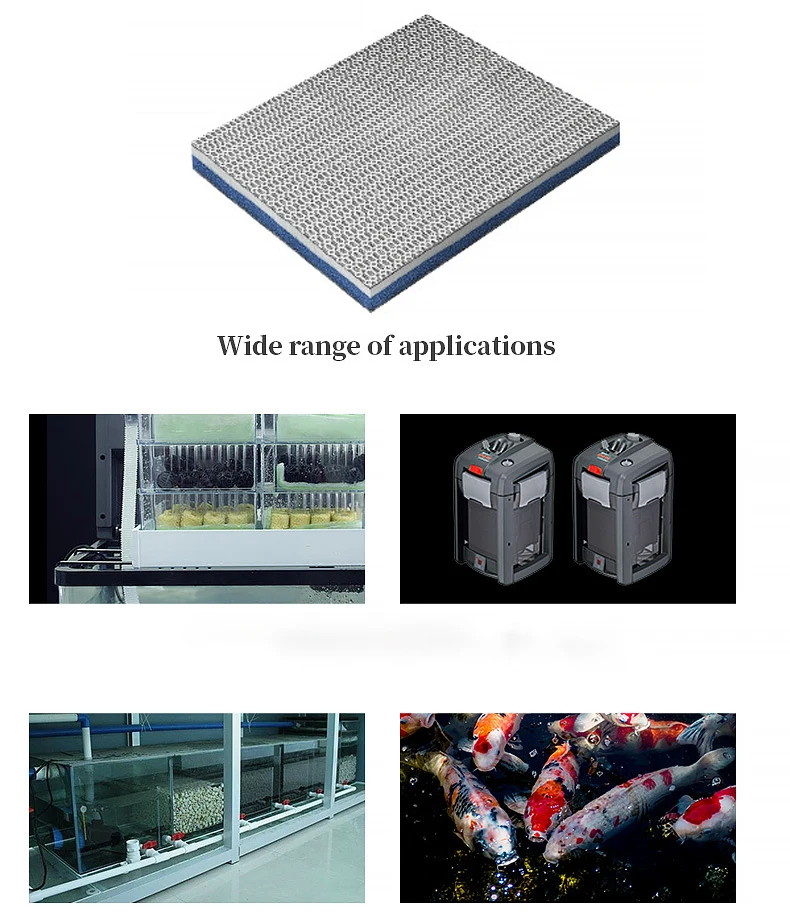 6 слоев 6D губка фильтр для аквариума без клея Биохимический хлопок аксессуары