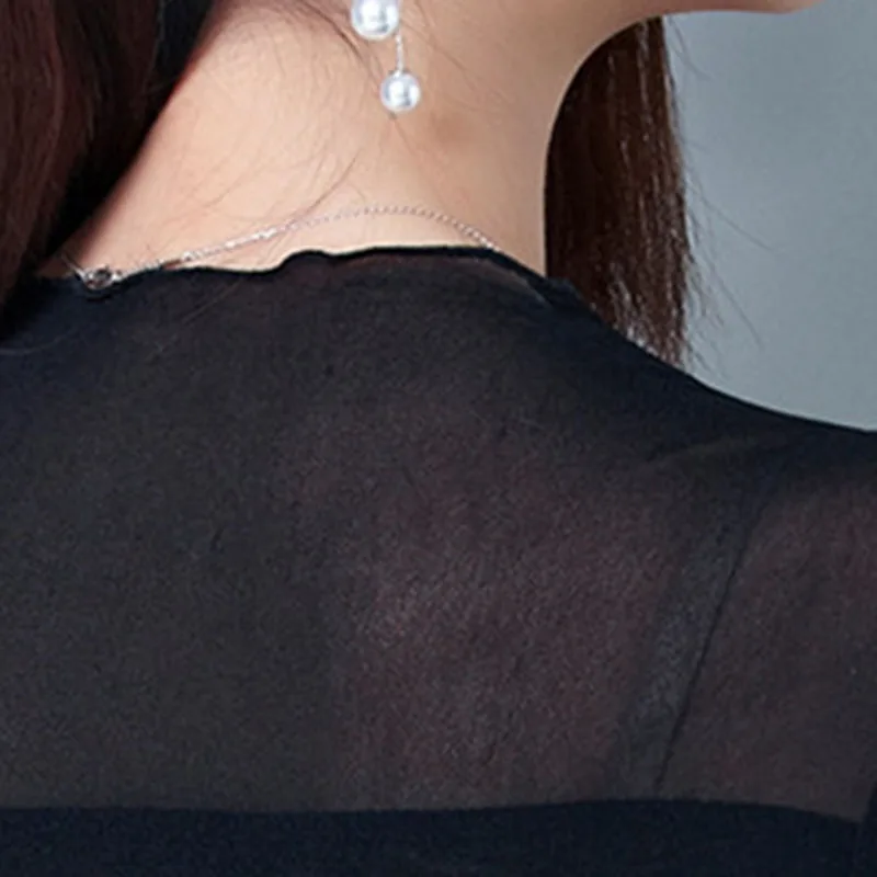 Женская футболка в Корейском стиле с длинным рукавом роскошные вечерние топы