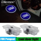 2 шт., Автомобильные светодиодные лампы-проекторы для дверей PEUGEOT 407 408 508 RCZ 1007 3008