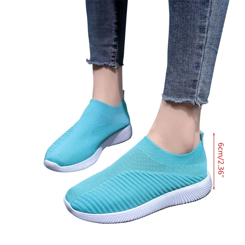 

1 Pair Women's Athletic Walking Shoes Breathable Slip On Sports Tennis Running Mesh Breathable Lightweight Sneakers Gym Shoes