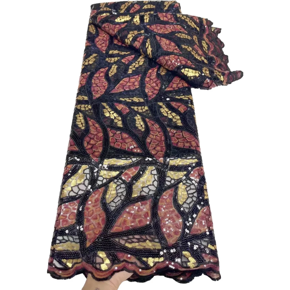 Новинка 2022 Африканское Сетчатое кружево с блестками французское Тюлевое синяя