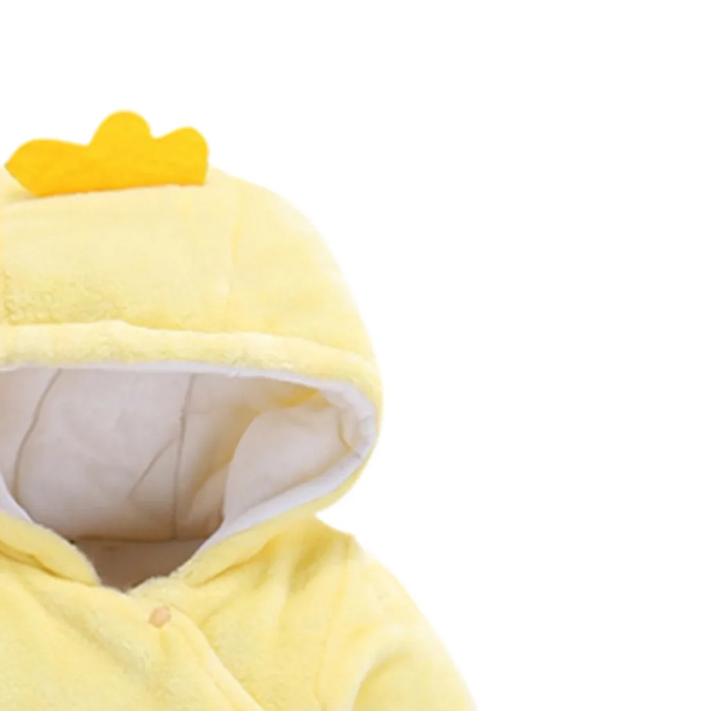 Флисовый комбинезон с капюшоном для новорожденных мальчиков и девочек длинными