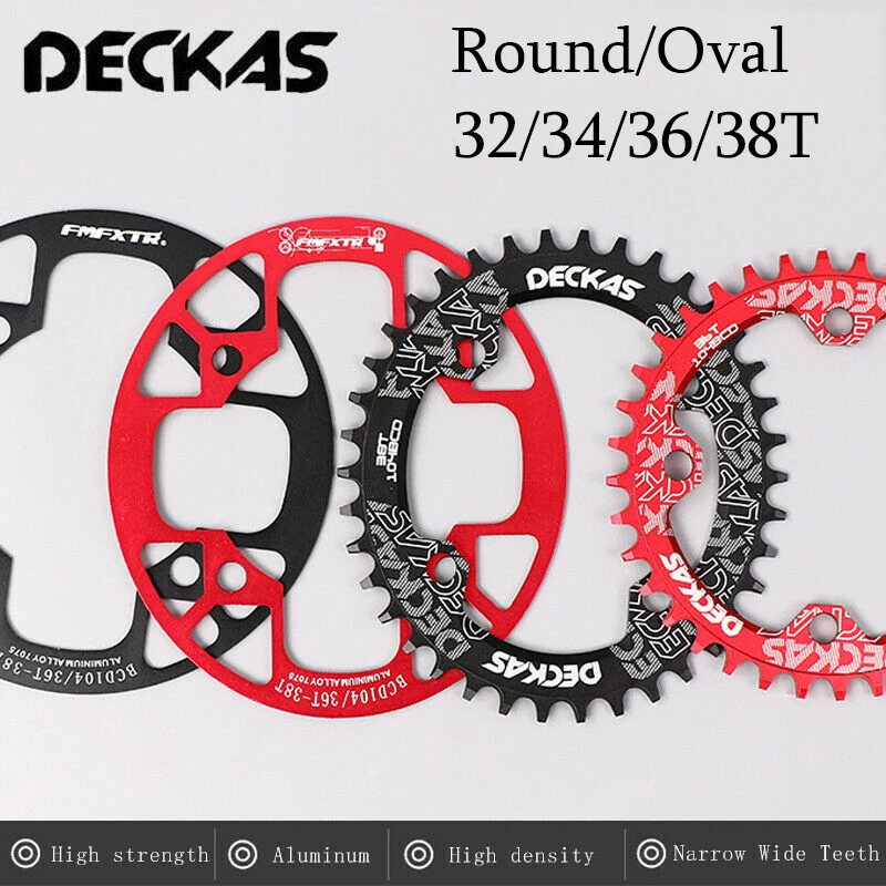 Звезда DECKAS для горного велосипеда 104BCD узкая широкая односкоростная круглая