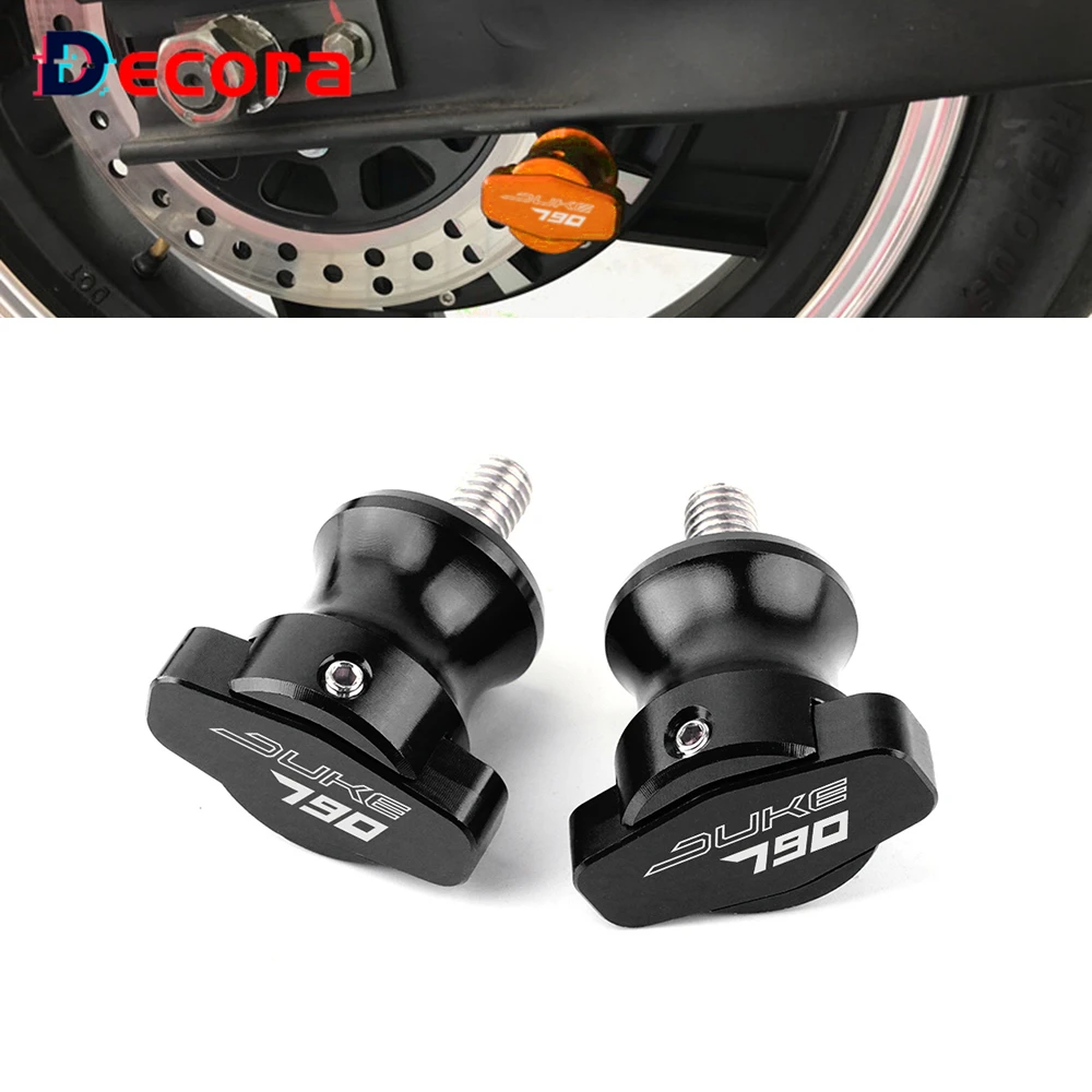 

Logo Duke790 For KTM DUKE 790 Duke790 Motorcycle Accessories Aluminum Alloy Swingarm Sliders Spools Stand Screws 10MM 2018 2019