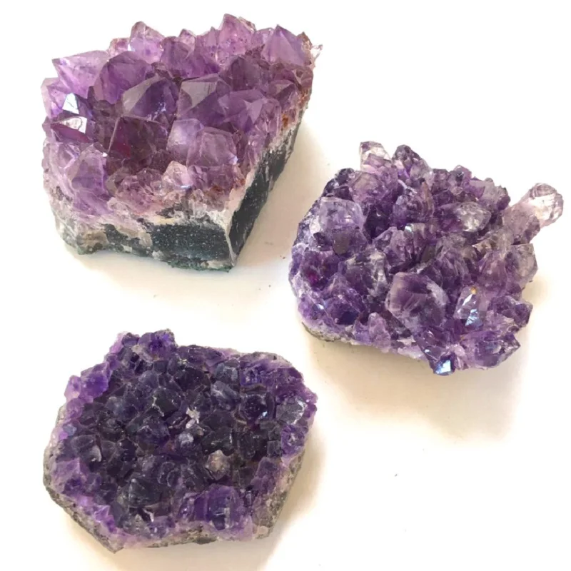 1 шт. натуральный кристалл аметиста мини альпинарий камень аквариум кварц