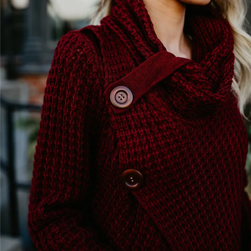 Женский вязаный свитер с длинными рукавами женские асимметричные топы