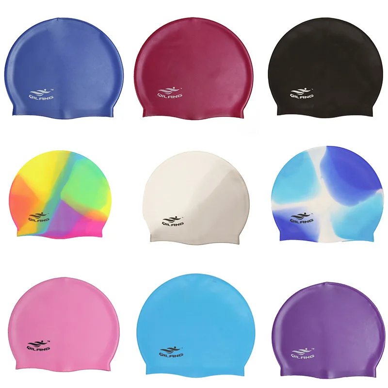 

2020 силиконовая шапочка для купания, женская, мужская, водонепроницаемая, разноцветная, с длинными волосами, Спортивная, высокоэластичная, д...