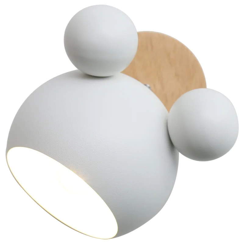 

Nordic Wall Lamp Mickey Sconce for Baby Room Children Bedroom Lights Modern Indoor Wall Light Fixtures E27 Creative Luminaire