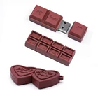 Мультяшный Usb флеш-накопитель, 64 ГБ, 32 ГБ, любовь, шоколад, флешка, 16 ГБ, 8 ГБ, 4 Гб, в форме сердца, Usb-флешка, флеш-накопитель 128 ГБ, U-диск