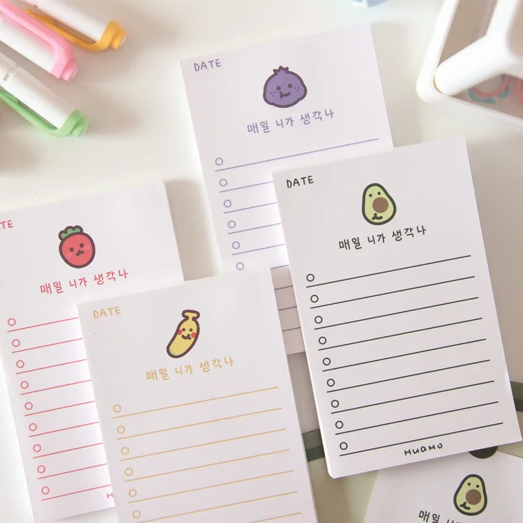 50 sheets/книга Kawaii бумага для заметок в форме фруктов книгоизучение Бумага