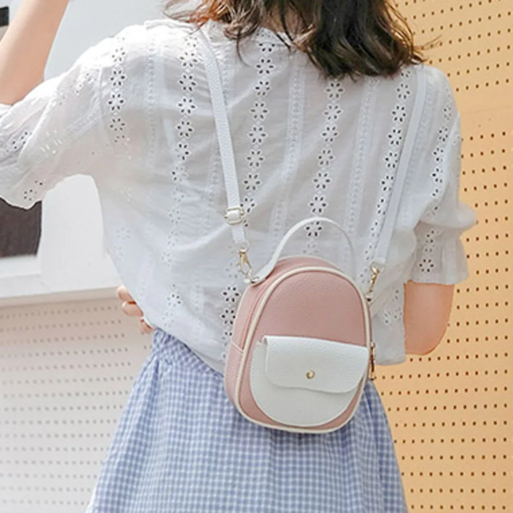 25 # мини рюкзак женская сумка через плечо из искусственной кожи для девочек