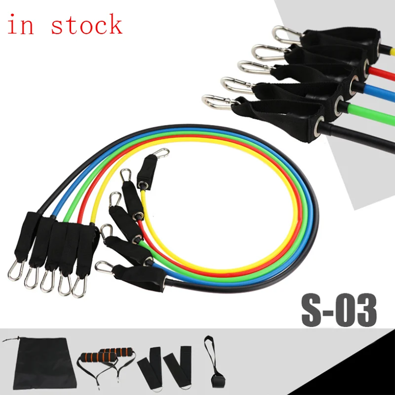 Набор эспандеров 11 шт. эластичные резиновые ленты для занятий йогой и фитнесом |