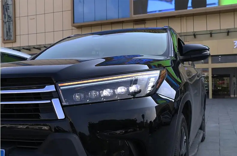 2 шт.~ 2019y автомобильный bupmer головной светильник для Toyota фара highlander Kluger автомобильные аксессуары светодиодный противотуманный фонарь highlander налобный фонарь