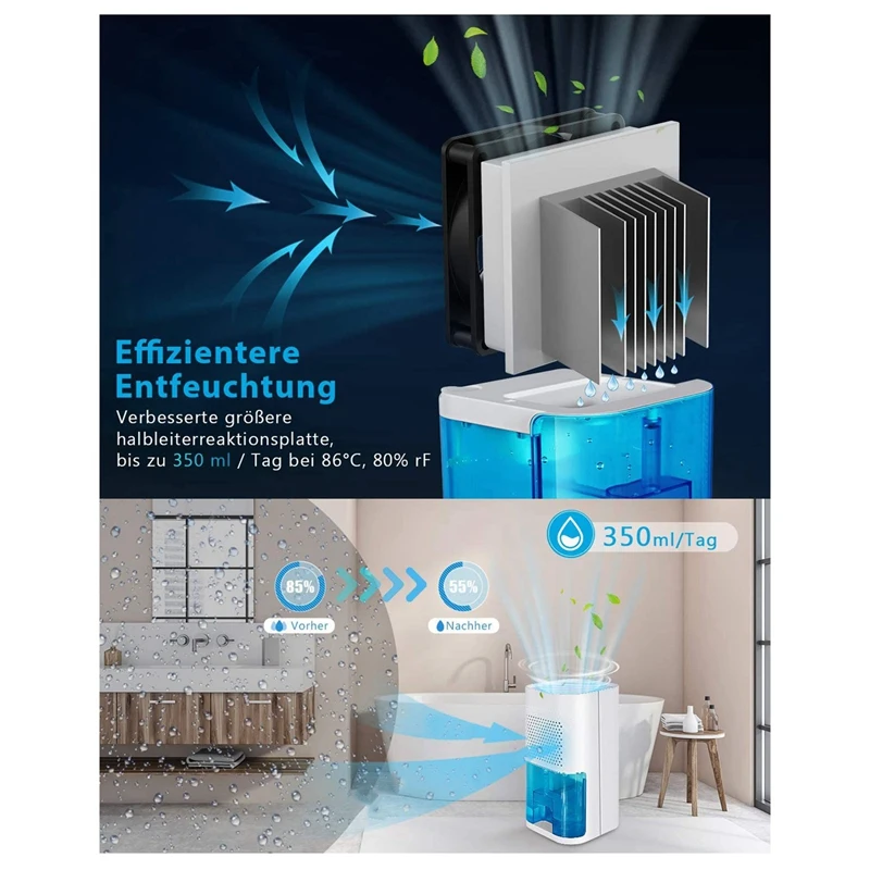Электрический портативный осушитель воздуха 1000 мл миниатюрный тихий Осушитель
