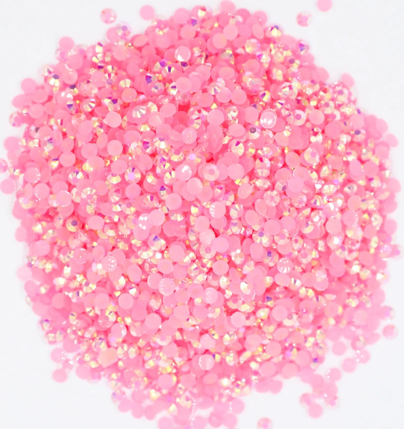 

Jelly Rose AB Color Flatback Resin Non hotfix Rhinestones in Bulk Package Plastic Nail Art Decoration for Garment