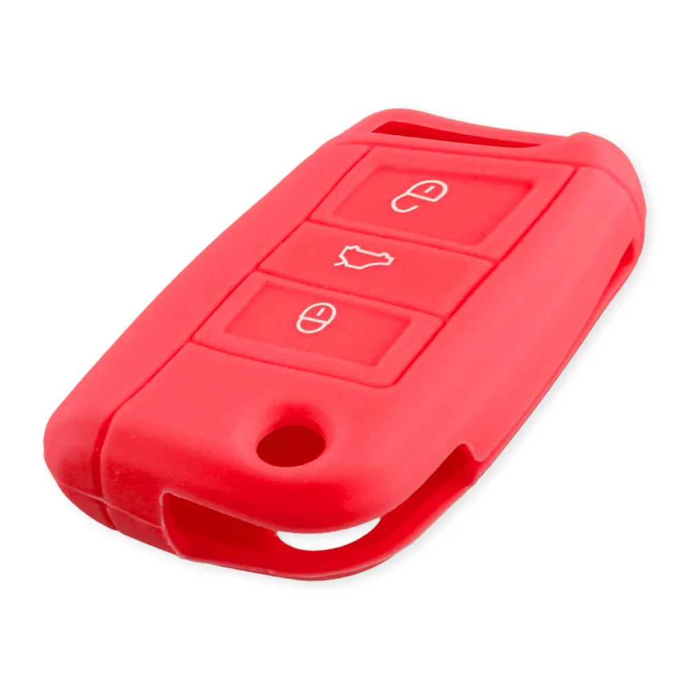 KEYYOU 3 кнопки для VW GOLF MK7 SKODA OCTAVIA SEAT LEON COMBI IBIZA CUPTRA силиконовый чехол с дистанционным