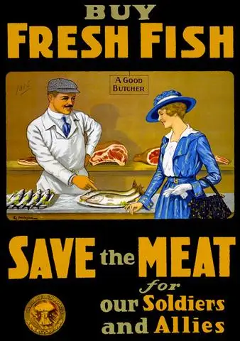 Пропагандистский постер Eat Less Fight Freedom History WWI WW1 винтажные Ретро-наклейки на стену