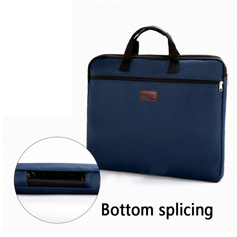 Men Women A4 Book With Handle Large Capacity Zipper Storage Organizer Travel Short Closure File Folder Canvas Document Bag
