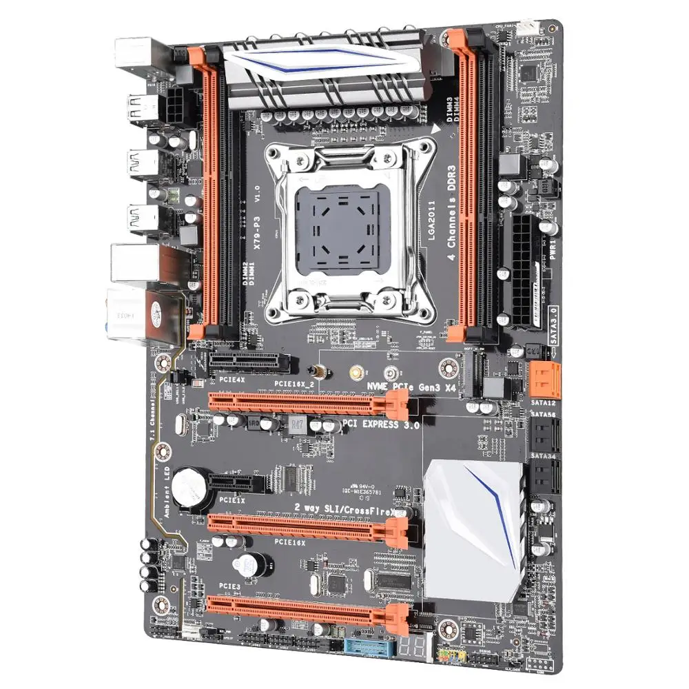 Материнская плата X79 с четырьмя каналами Deluxe ATX USB3.0 SATA3.0 LGA 2011 игровая материнская