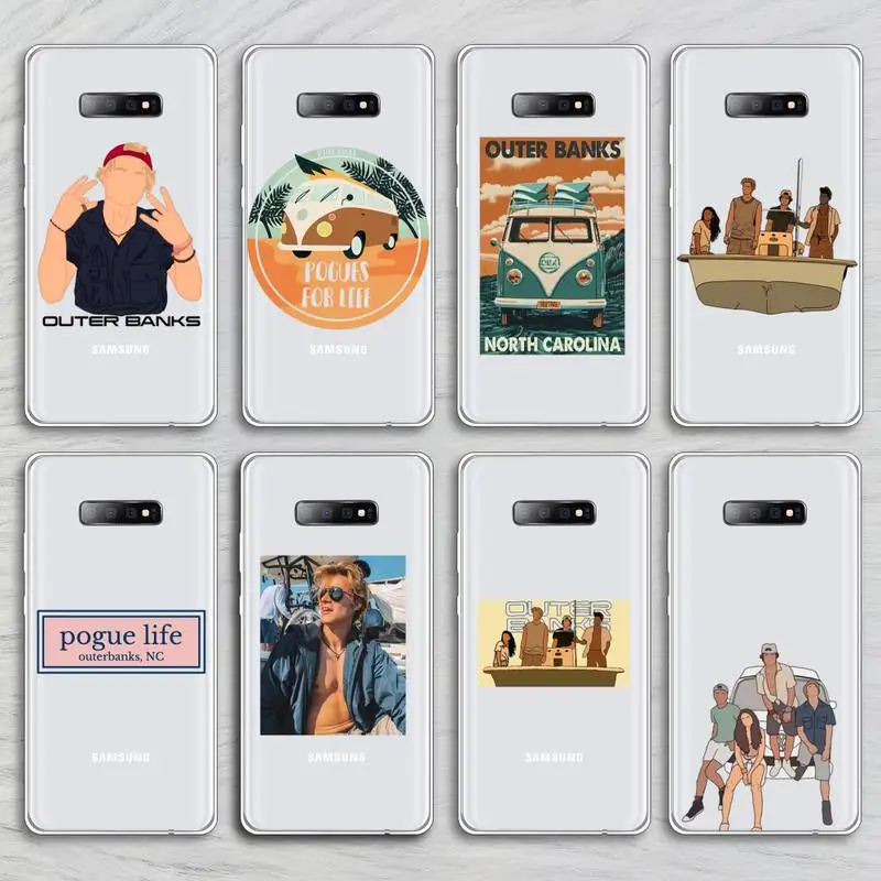 

Outer Banks-Livin' The Pogue Phone Case Transparent for Samsung A71 S9 10 20 HUAWEI p30 40 honor 10i 8x xiaomi note 8 Pro 10t 11