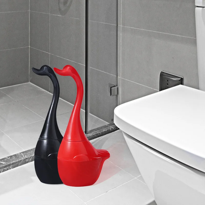 toilet brush household creative swan cleaning set for bathroom floor standing toilet brush cleaner wc accessories dropshipping free global shipping