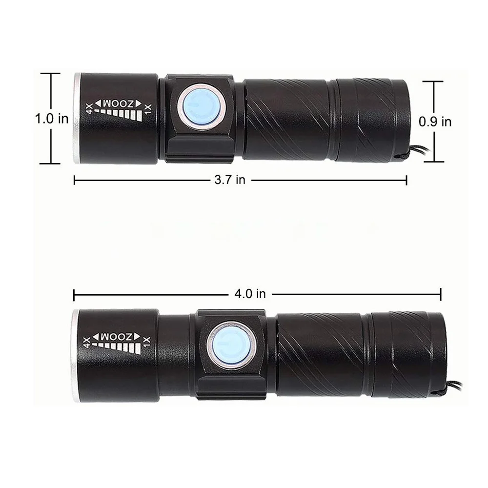 Фонарик UV-лампа USB-заряжаемый 3 режима 365нм ультрафиолетовый мини-светодиодный фонарик Флуоресцентный детектор денег и камней Кюринг-свет.