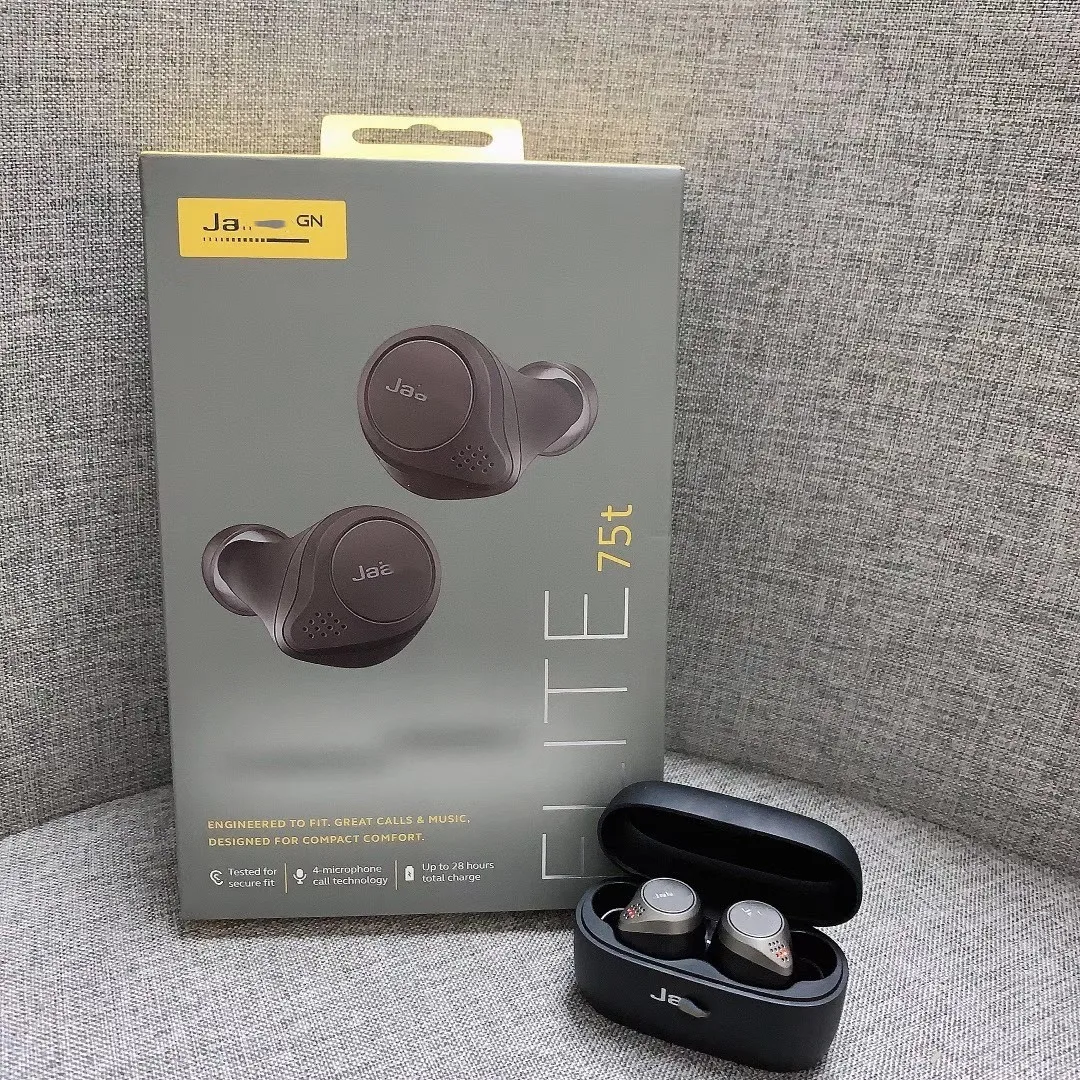 original copy 11 for jabra elite 75t headset bluetooth tws wireless headset in ear sports earplugs with mic gaming oppo headset free global shipping