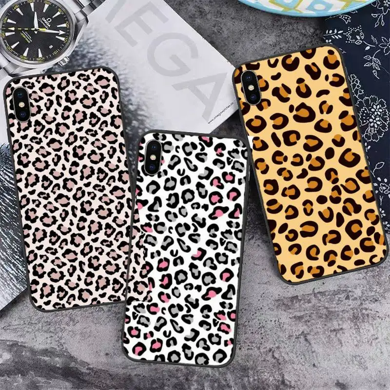 

Tiger Leopard Print Phone Case For iphone 12 11 13 7 8 6 s plus x xs xr pro max mini shell