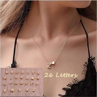 new simple peach heart shaped letter necklace gold color letter fashion exquisite collar necklace lady pendant jewelry gift