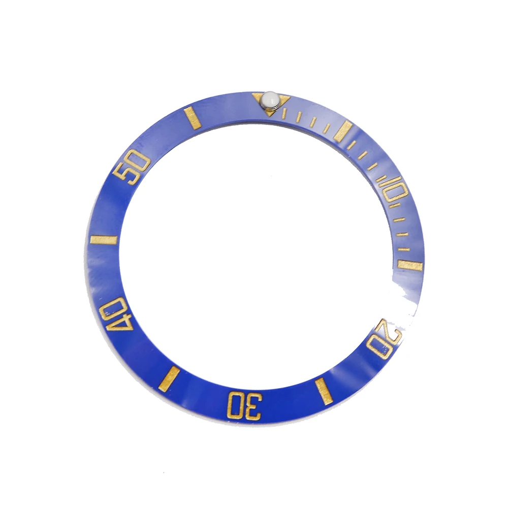 

Rolamy Top Replacement Blue With Gold Writings Ceramic Watch Bezel 38mm Insert made for Rolex Submariner GMT 40mm 116610 LN
