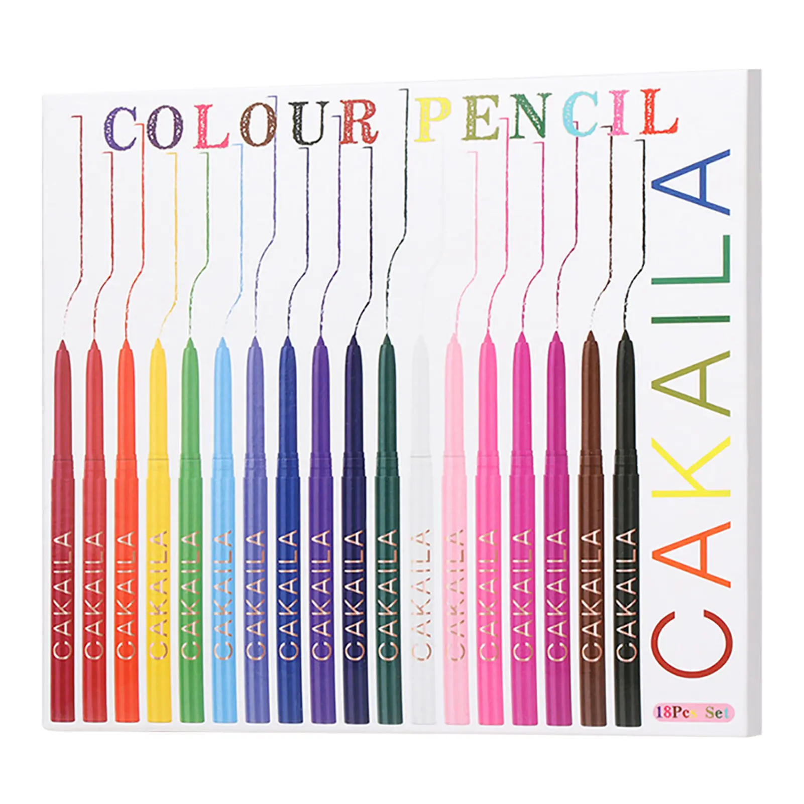 

Halloween Eye Liner Pencil Set 18 Colors Liquid Eye Makeup Pencil