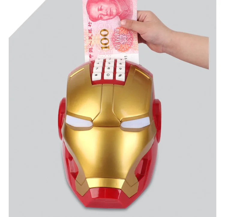 Большой Железный человек Копилка Marvel денежная Монета коробка Moneybox Alcanscia Creativas большая электронная копилка для детей Vibrato
