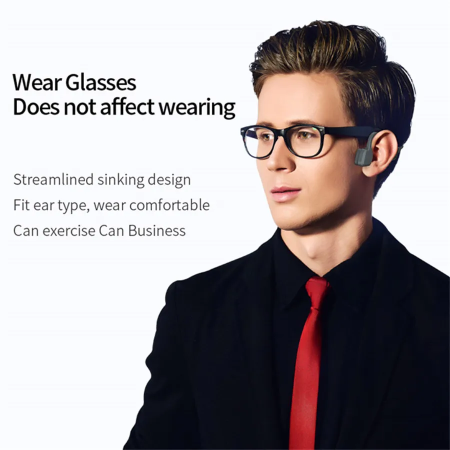 

V10 Wireless Bluetooth Bone Conduction Earphone Stereo Earbud HD Phone Call Headphone IPX6 Sports Waterproof Headset With Mic