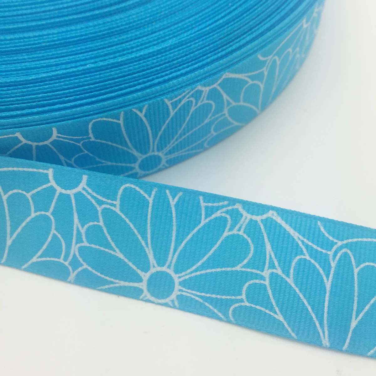 NEW DIY 5 Yards 1'' 25mm Solid Color Printed Grosgrain Ribbon Hair Bow Sewing | Дом и сад