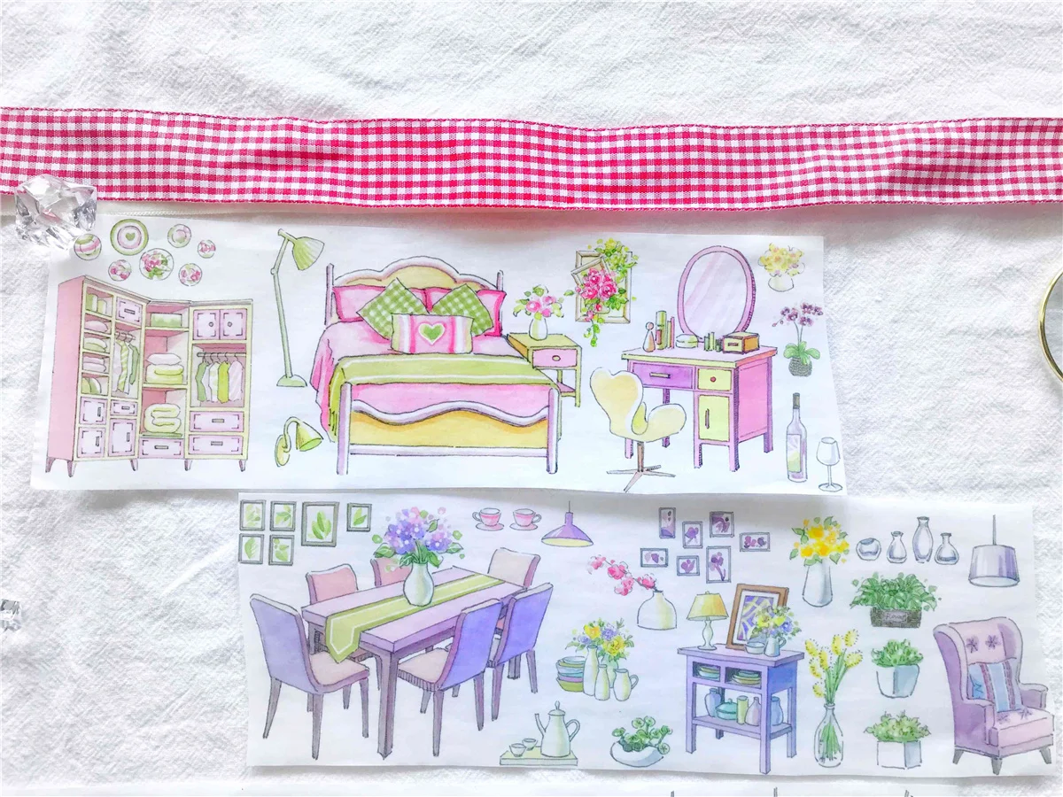 

2 Meter Roll Home Decoration Masking Tape Landscaping Indoor Special Oil Collage