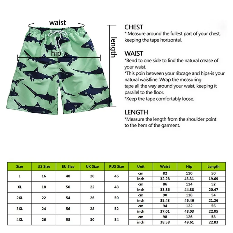 

2021 New Summer Men's Printed Beach Shorts Loose Big Pants Sports Five-point Mid-Pants Men's Casual Pants Quick-Drying
