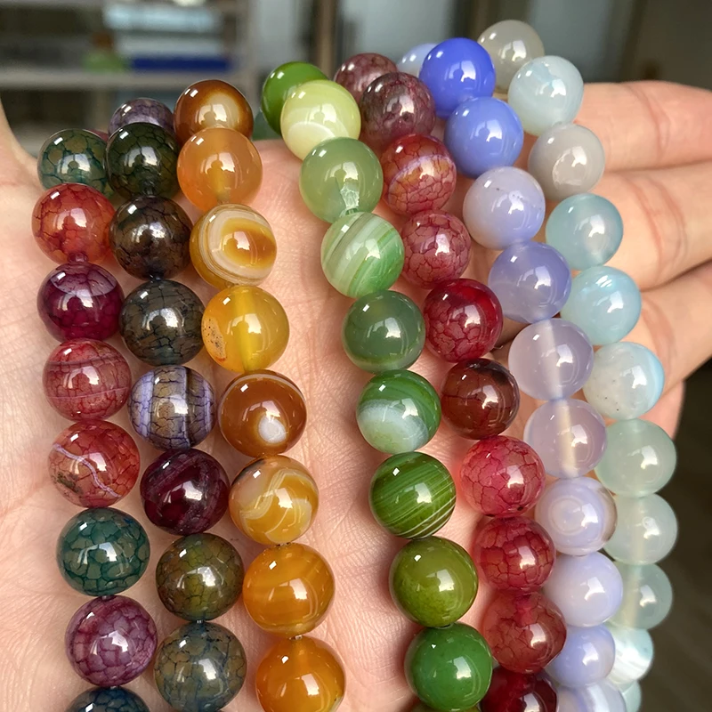 Круглые бусины Sardonyx из агата и оникса незакрепленные бусины-разделители