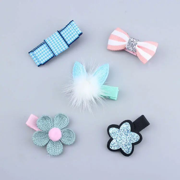 Новинка 5 шт. Рождественская заколка для волос комплект из предметов Сумка с