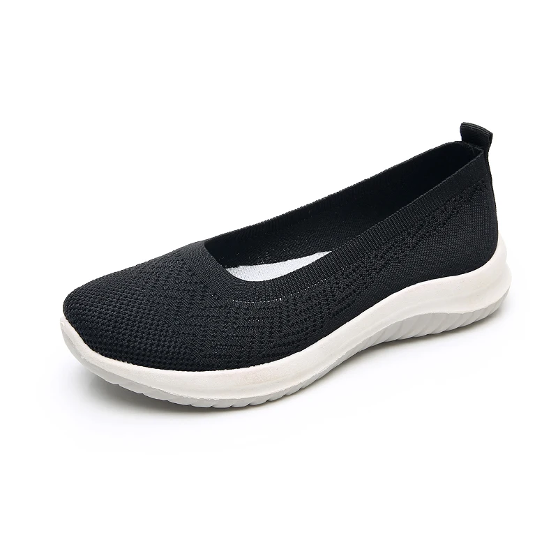 

Flats Shoes Female Breathable Mesh Mother Shoes Shallow Mouth Elderly Comfortable Soft-soled Walking Work Shoes Slip-on Loafers