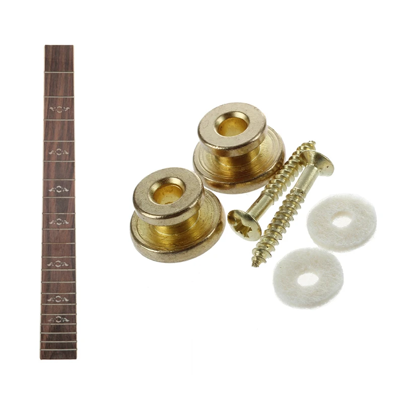 

1 Set Golden Strap Button with Mounting Screw & 1 Pcs Guitar Fretboard 41 Inch 20 Fret Guitar Fretboard