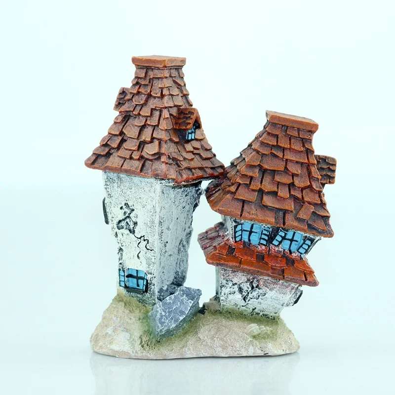 Украшение для аквариума маленький дом искусственный резервуар рыбы укрытие рыб