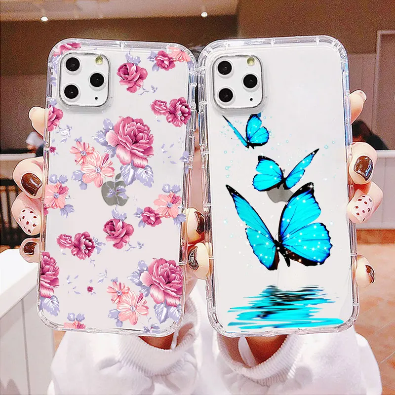 Силиконовый чехол из ТПУ для iPhone 12 Pro 11 Max 6s 5s 6 7 8 Plus X XR XS MAX|Бамперы| |