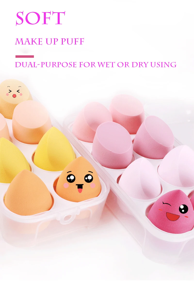 4 шт. спонж для макияжа с футляром хранения | Красота и здоровье