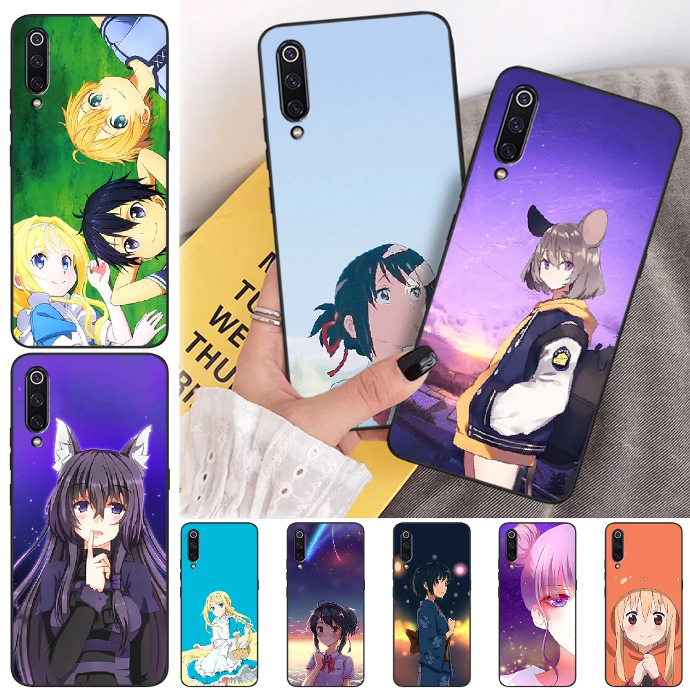 Чехол для телефона BaweiTE Cute girl comics черный чехол из ТПУ Для xiaomi mi 8 9 8SE 9SE 8Lite mix2 2S max2 3