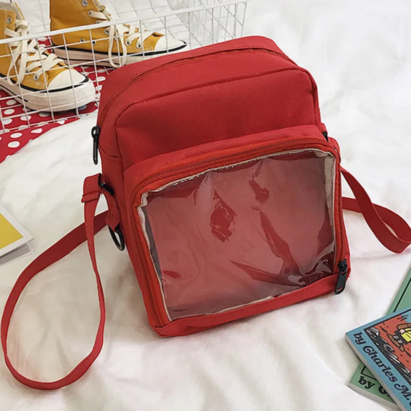 Red Новинка, женские сумки через плечо, ПВХ, прозрачный чехол, для девушек, модные, прозрачные, женские сумки, повседневные, желеобразные, одноцветные, универсальные, сумка-мессенджер - Цвет: Red
