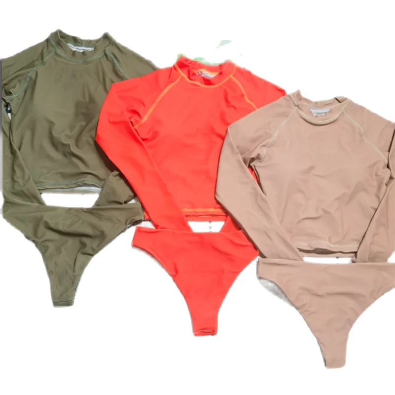 

Прямая поставка, женская футболка с принтом надписи, Топ с длинным рукавом для защиты от солнца и серфинга, топ для дайвинга, пляжный купальн...