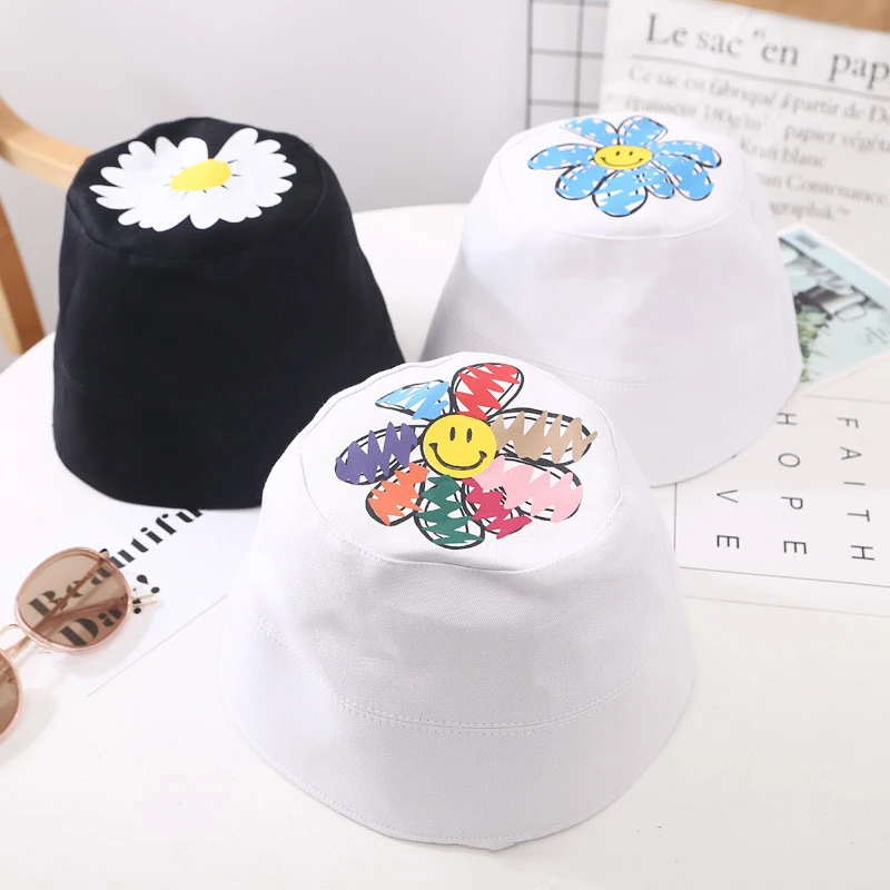 

KPOP GD G-Dragon Daisy Peaceminusone INS Bucket Hat Fisherman Hat All-match Sun Hat Flower Fans Collection Gifts h5