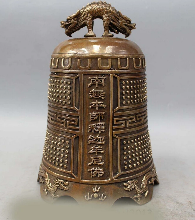 --- 725 + 11 &quotКитайский буддийский из бронзы храма безопасности головы дракона