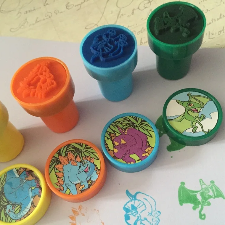 6 шт. мультяшный динозавр саморассеивающийся штамп художественные штампы