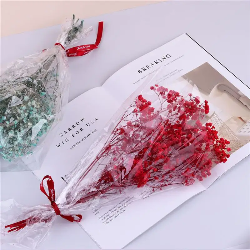 Букет из цветов сушеная Сохраненная год искусственные цветы Гипсофилы для